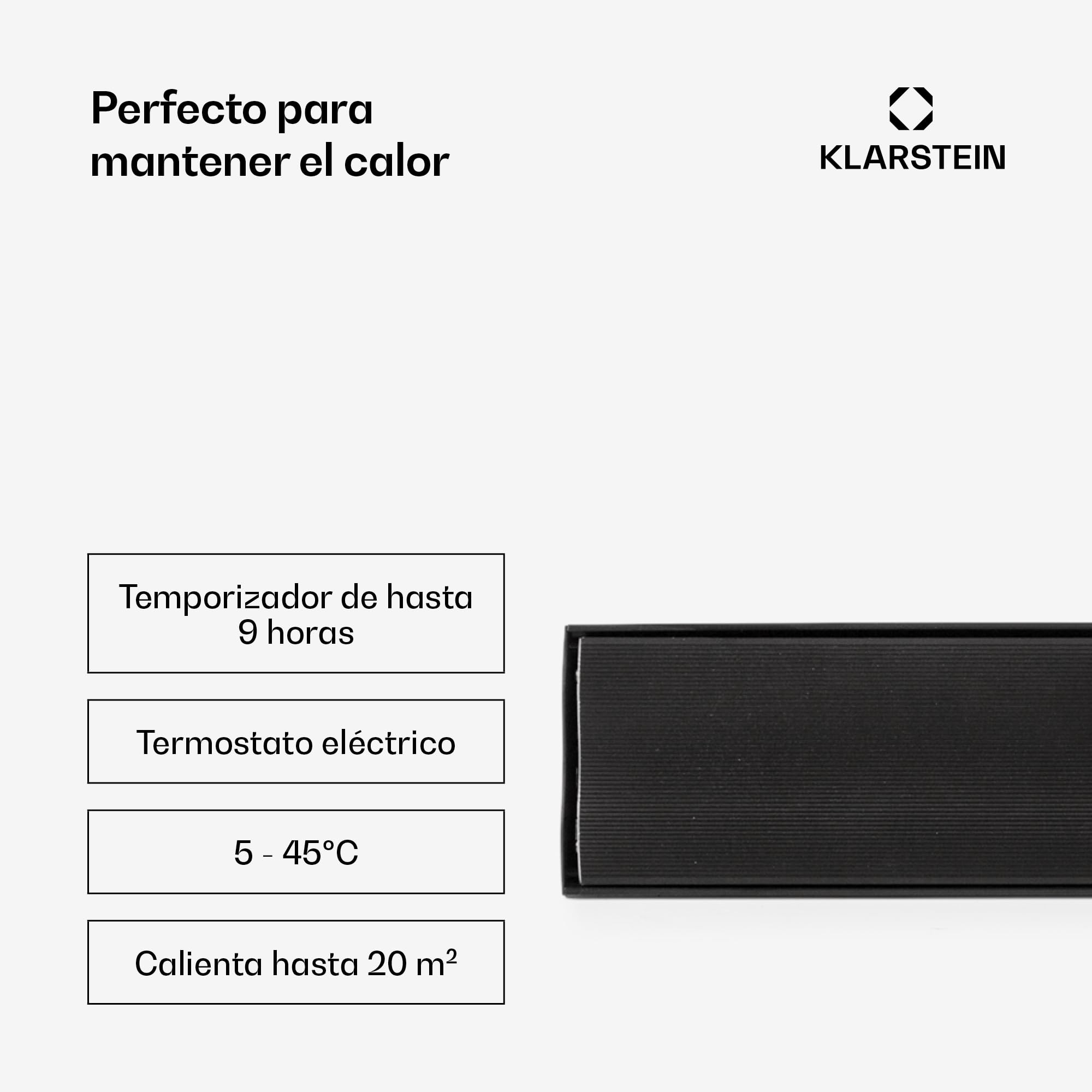 Blumfeldt Radiador Electrico Bajo Consumo Infrarrojo para Patio o Terraza Cerrada de 2400W, con Mando, Radiadores Bajo Consumo Electricos con Temporizador, LED, Estufas Terraza y Jardín, Sin CO2