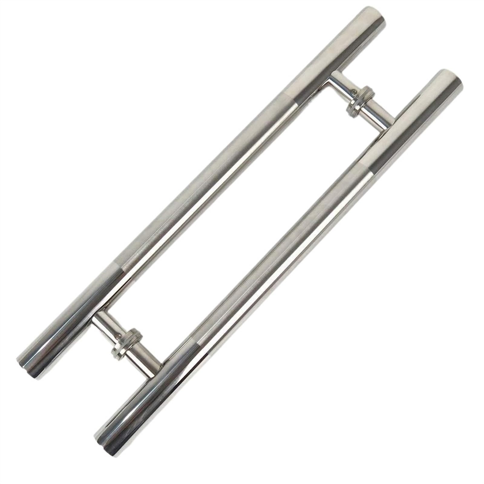 UGZPWQLNX Stainless Steel Round Tube Glass Door Handle, Brushed Stainless Steel Round Tube Push Pull Handle for Glass and Wood Doors, 4 Sizes(1000x700mm)