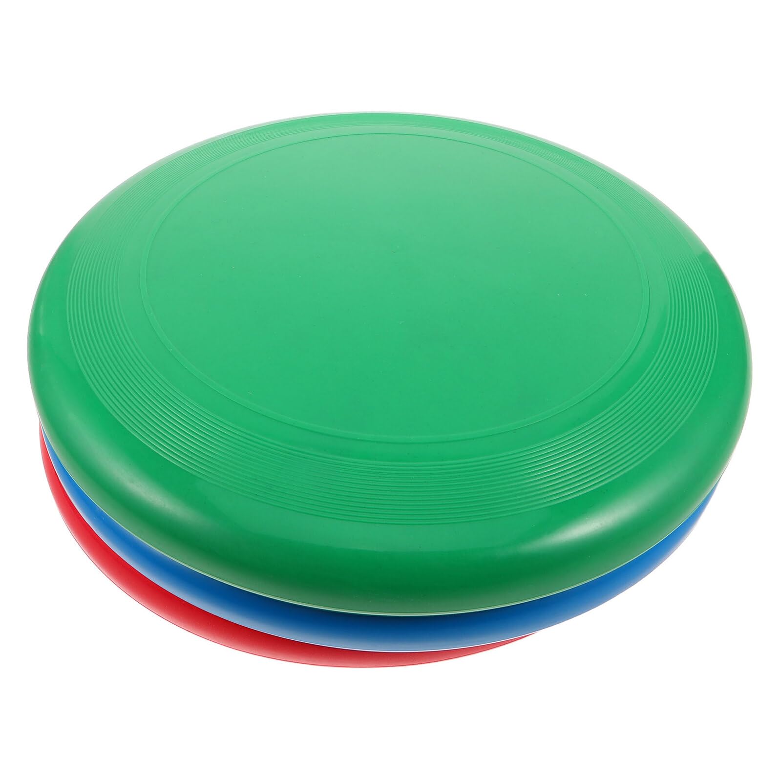 Zerodeko 3 Piezas Discos Voladores de Plástico Colores Rojo Azul Verde para Aire Deportes Equipo Actividades Familiares y Recreativas Playa y Césped
