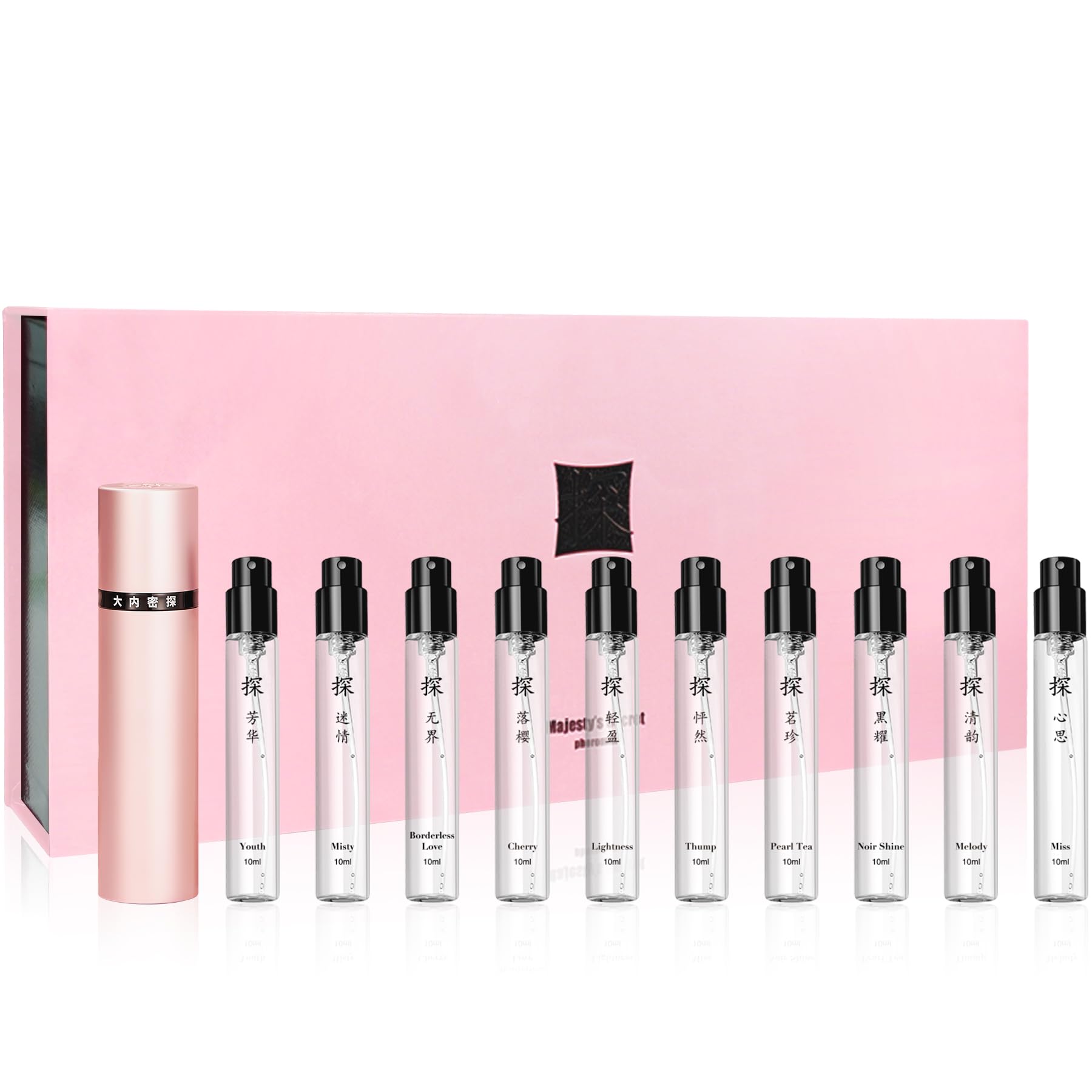 Luxury Women's Perfume Set (10 x 0.34 fl oz) – Mini Fragrance Collection with Magnetic Cap & Gift Bag – Unique Women Perfume for Travel,Dating,Holidays,Daily Use – Gift for Mum,Wife,Girlfriend