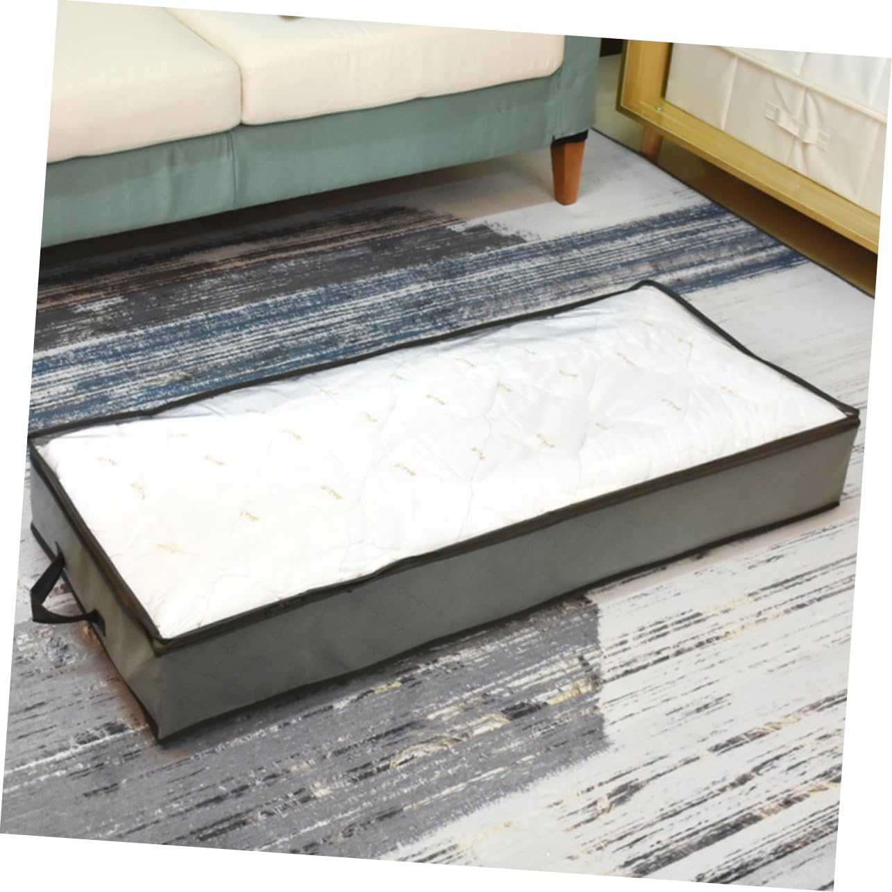 Cabilock Bedding Quilt Storage Box Practical Clothes Organizer for Shoes Pillows and Sundries Dust Storage Case for Closet and Under Bed Use