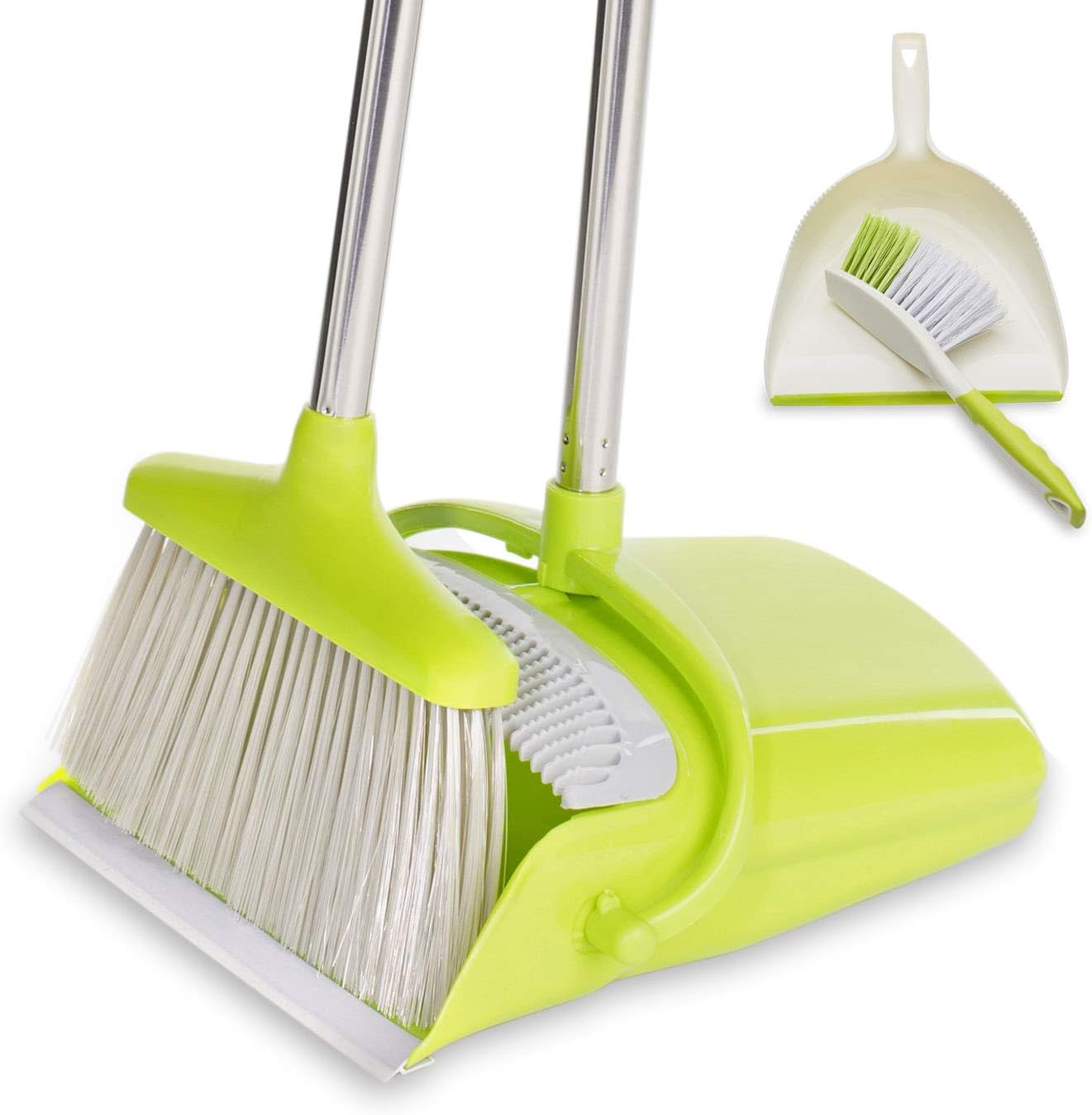Broom and Dustpan Set Variable Handle Length