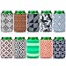 Avery Barn 10pc Mixed Trendy Design Neoprene Zipper Sleeve Insulated Beer Can Covers - Set 3: Patternpalooza