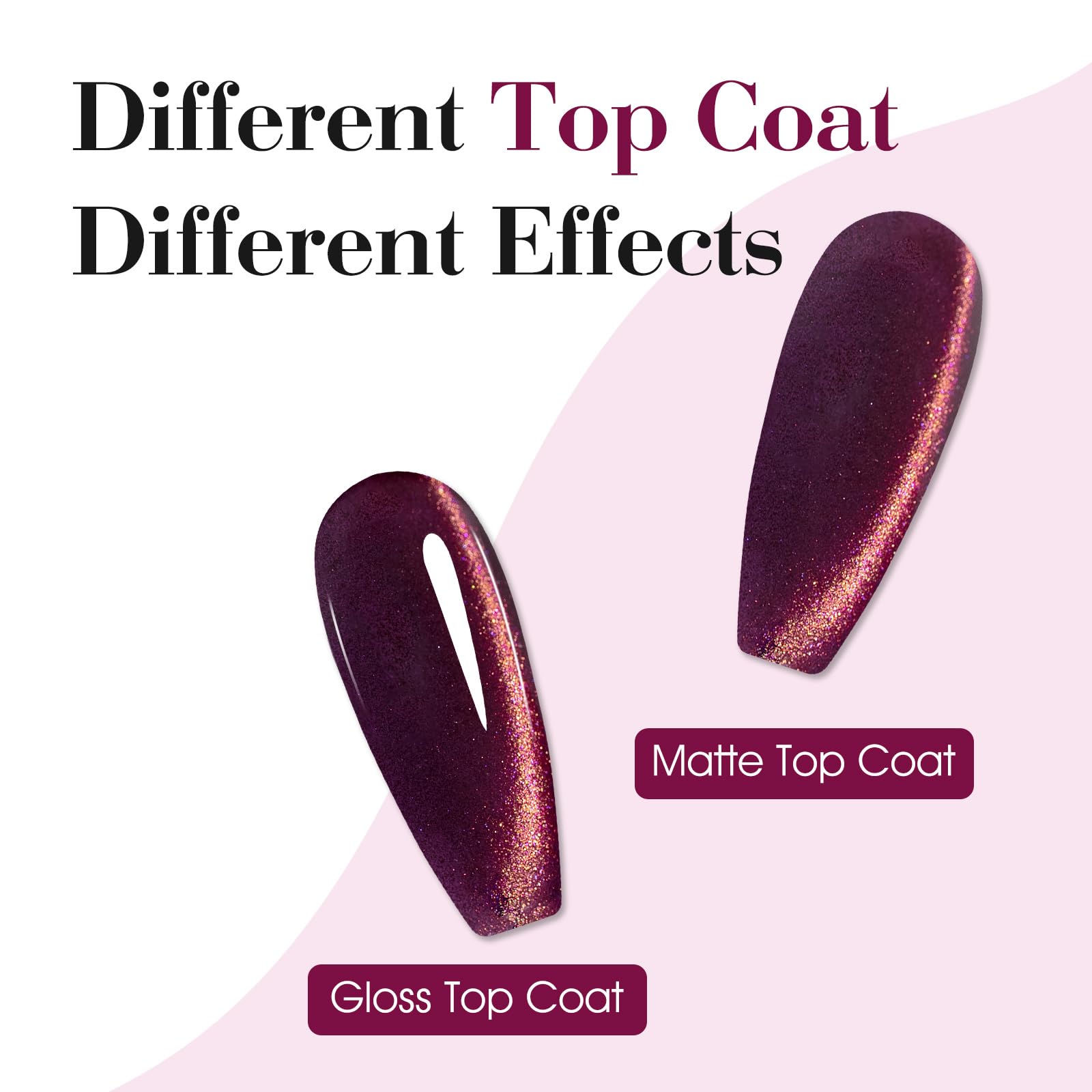 CANNI Vernis à Ongles Gel Semi Permanent Pailleté Cat Eyes Magnétique Galaxie rouge scintillante Glitter Vernis à Ongles Gel Nail Polish Soak off Vernis Manucure 8047