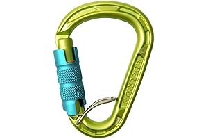 Edelrid Ohm HMS Strike Locking Carabiner: Triple-Action Security with Keylock System