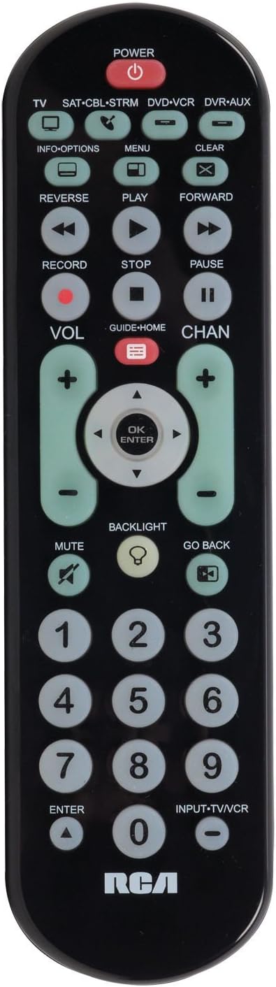 RCA RCRBB04GR 4-Device Big-Button Universal Remote Control