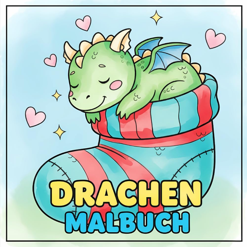 Drachen Malbuch: 50+ fröhliche und niedliche Designs für Kinder und Teens – ideal für entspannte Momente