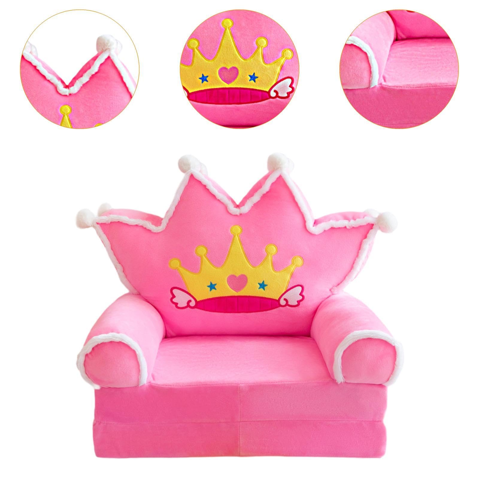 Sofá Cama Plegable Infantil/sillón Convertible con Respaldo de Algodón Suave Y Funda Extraíble con Cremallera, Apto para Niñas Y Niños, Ideal para Sal, 50cmx80cm