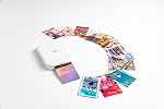 Canon Ivy 2 Mini Photo Printer (Mini Blue), Bluetooth Portable Smartphone Printer for iOS & Android, Bundle with 10 Zink Sticky-Back Photo Prints, LED Light Bar, Protective Case & USB Cable