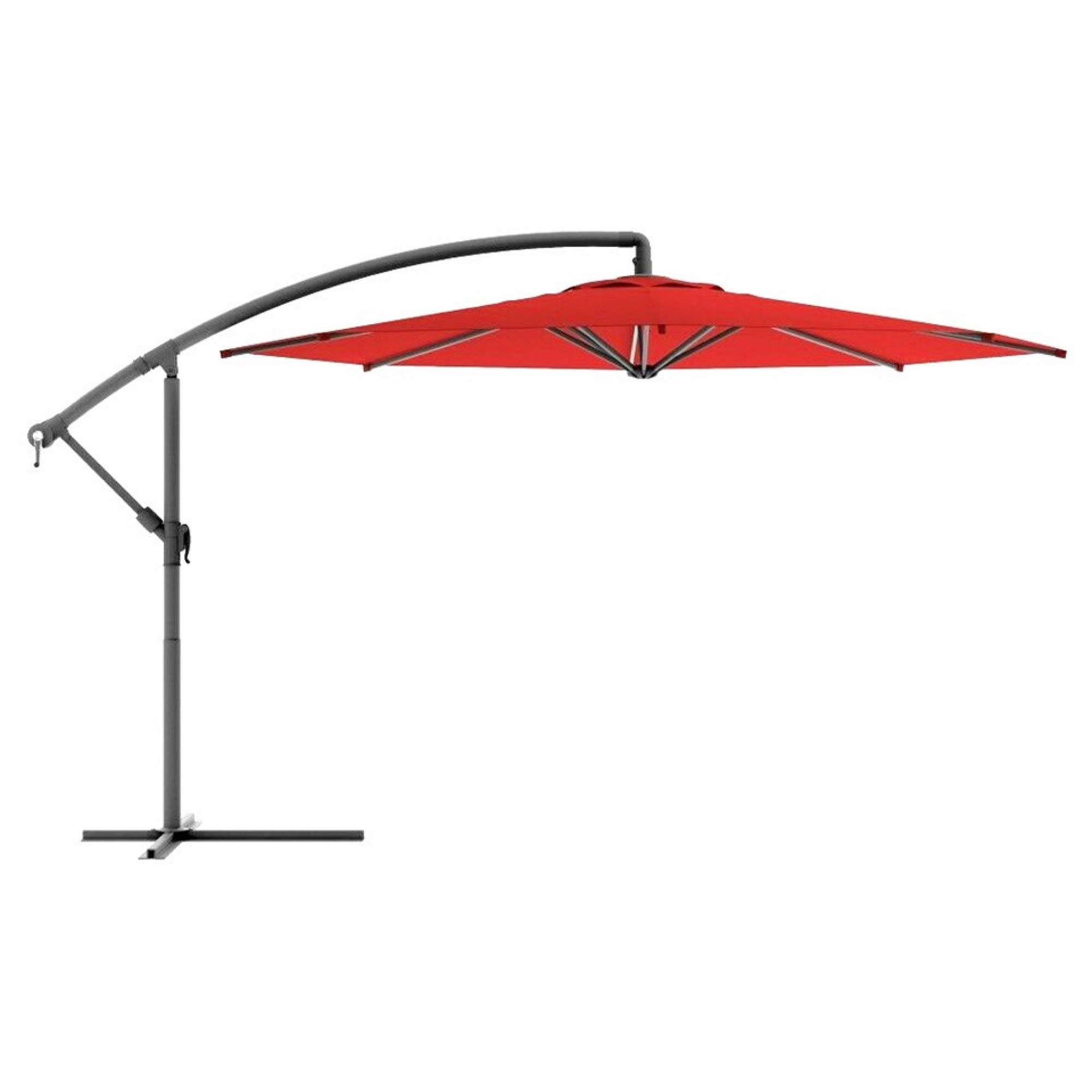Formosa Covers Replacement Umbrella Canopy for 10ft 8 Rib Hanging Market Outdoor Patio Shades in Red Ribs Length 58