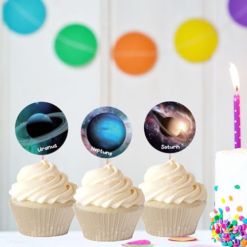 Miniatura 4 de Hohamn 600 calcomanías del sistema solar planetario para niños de 1.5 pulgadas, calcomanías redondas del espacio para niños y niñas, sistema solar,