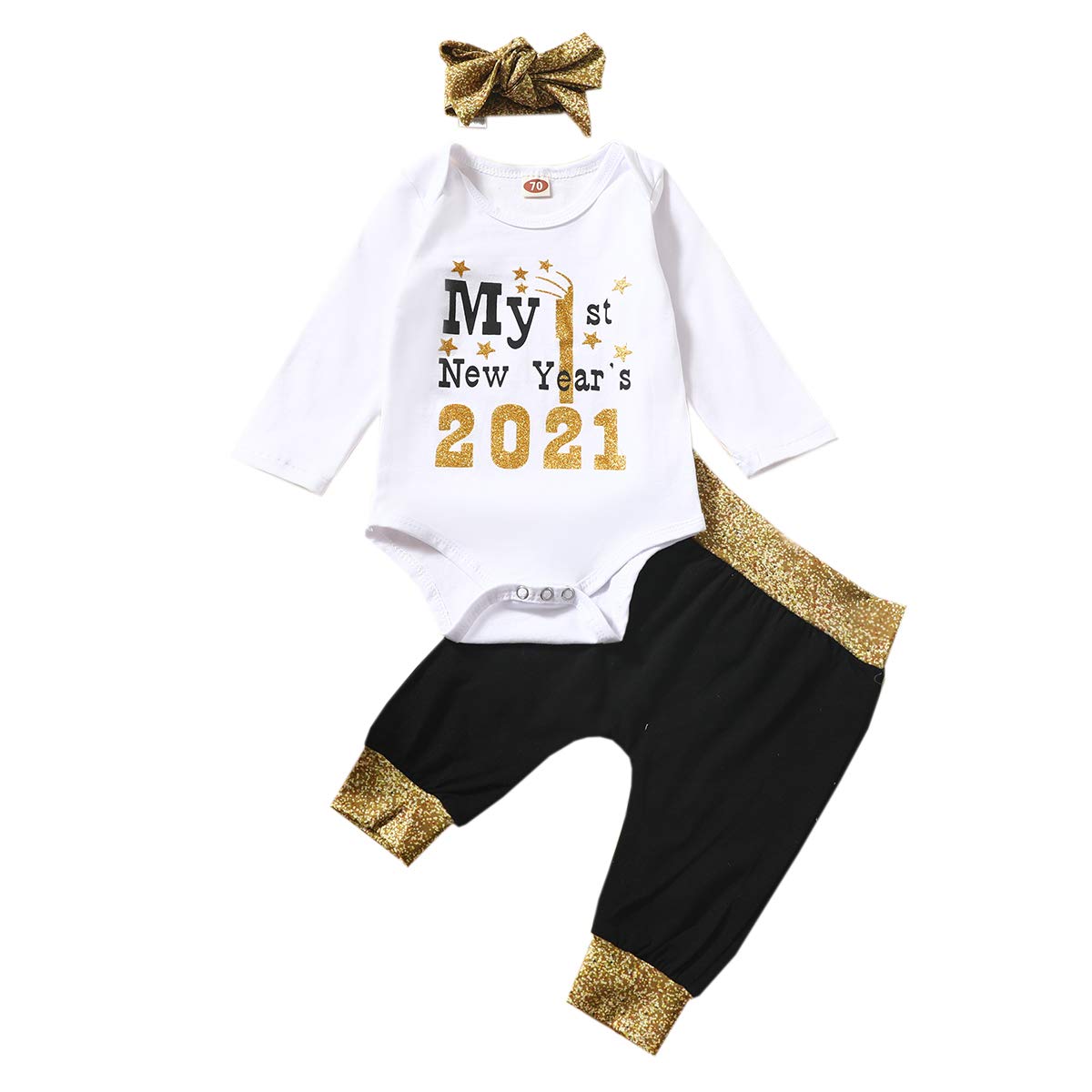 Mein 1. Conjunto de ropa para recién nacido 2021 de manga larga y leggings + cinta para la frente, traje de invierno