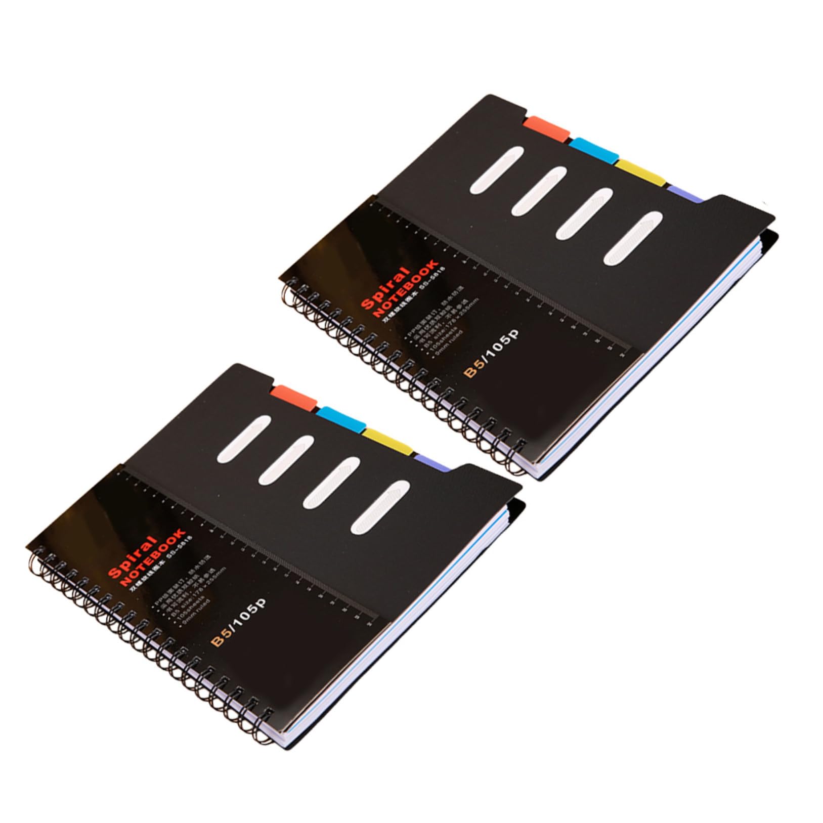 NUOBESTY 16k-spulen Notebook 2 Stück Schwarz Papier Notizblock