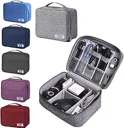Estojo Organizador de Acessórios Eletrônicos Portátil – Bolsa Multiuso Portátil com Compartimentos