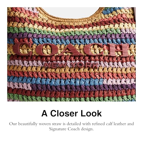 Image of COACH Brooklyn Shoulder Bag 34 in Straw
