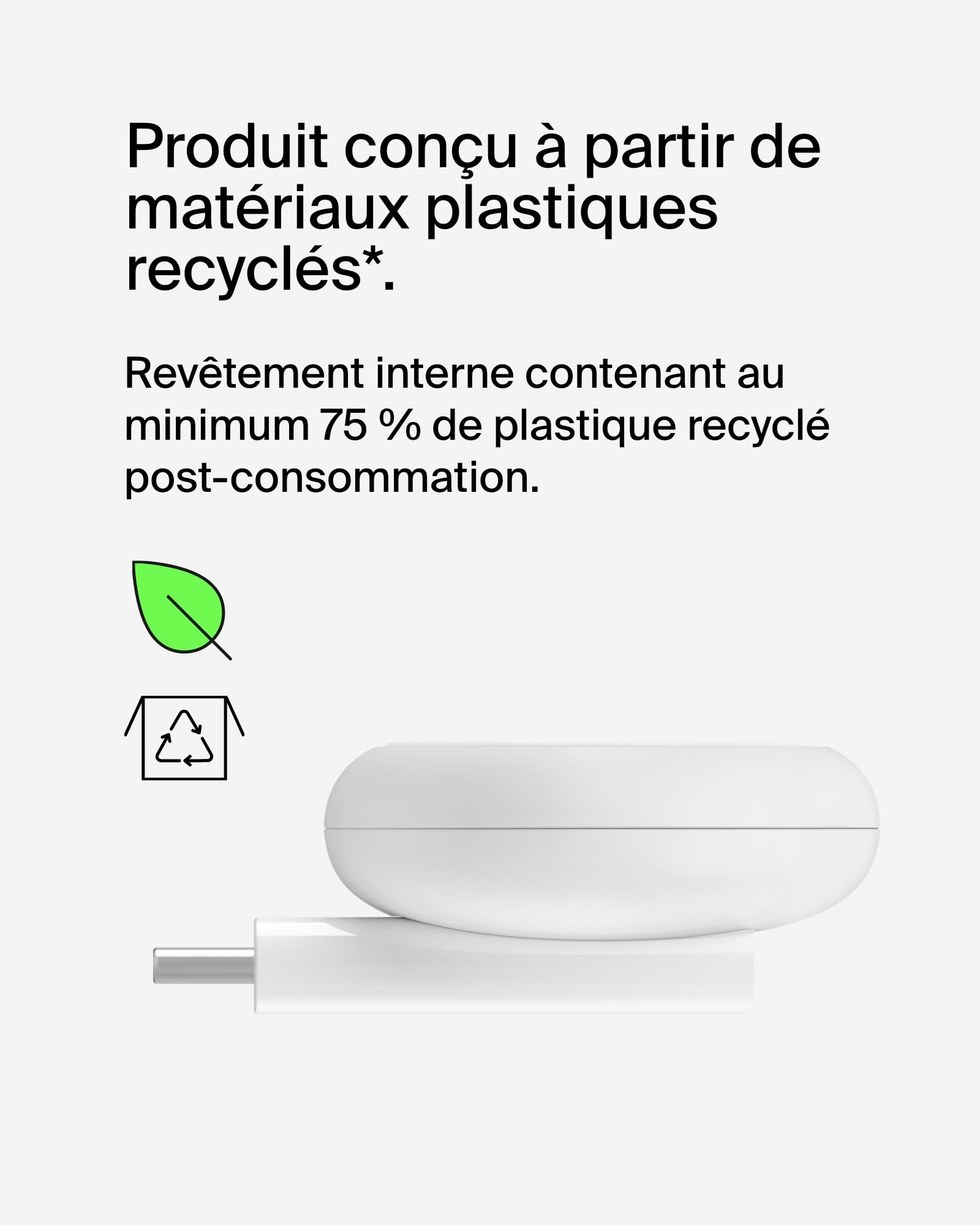 Belkin BoostCharge Chargeur Portable USB-C pour Apple Watch, Certification MFi, pour Apple Watch Series 11, 10, 9, 8, 7, Ultra, Produit Compatible avec MacBook, iPhone 17, Air, 16, 15 - Blanc