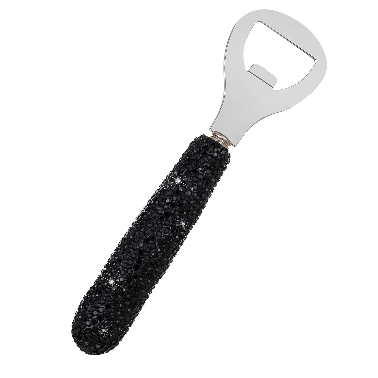 APGLSXY Shimmering Bottle Opener Stainless Steel Base Decoration Crystal Opener with Handle