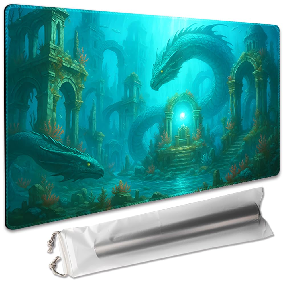 Board Game 14x24in MTG Playmat Compatible for OCG CCG RPG TCG Playmats (Guard The Throne)