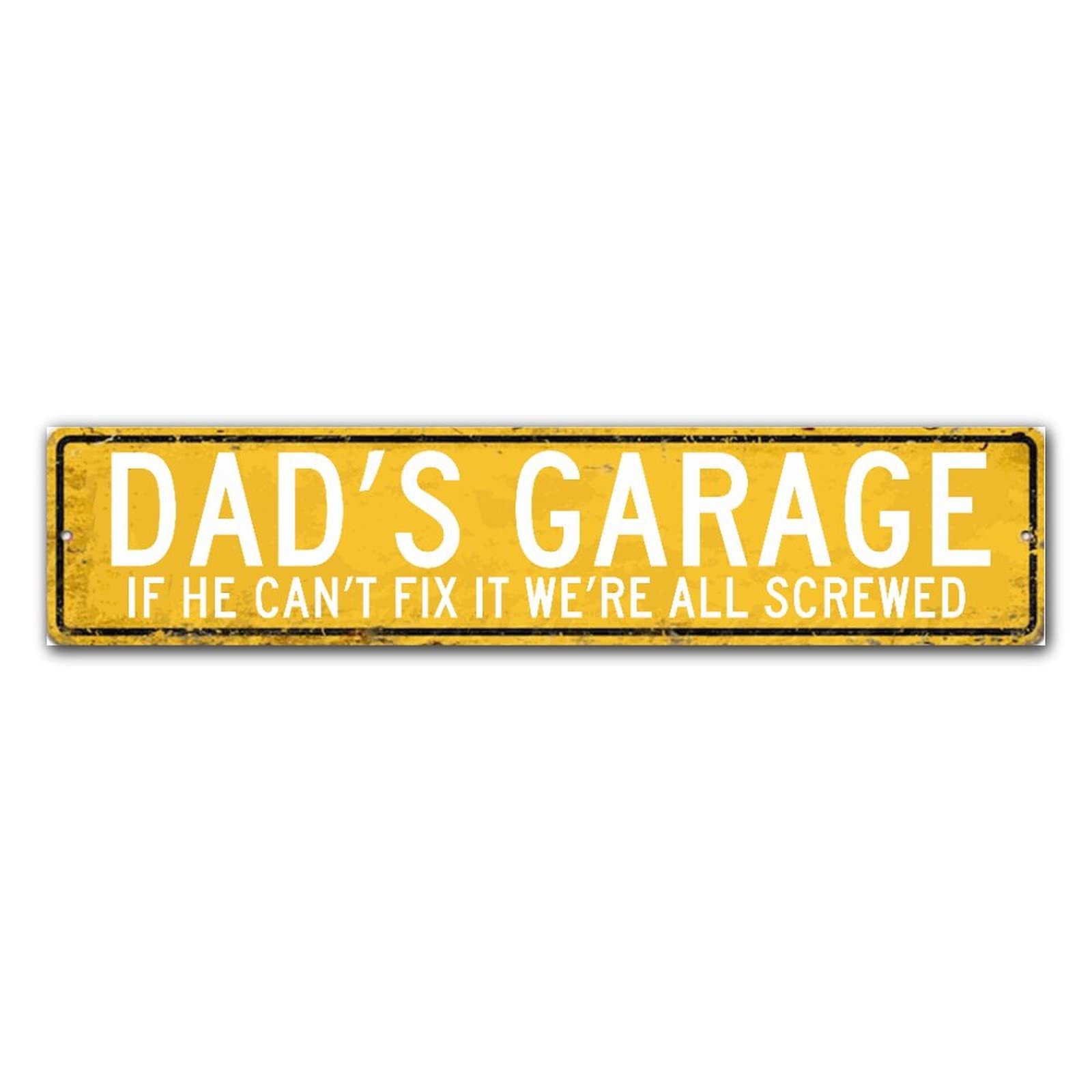 Panneau en bois Dad's Garage pour personnaliser votre décoration de bureau