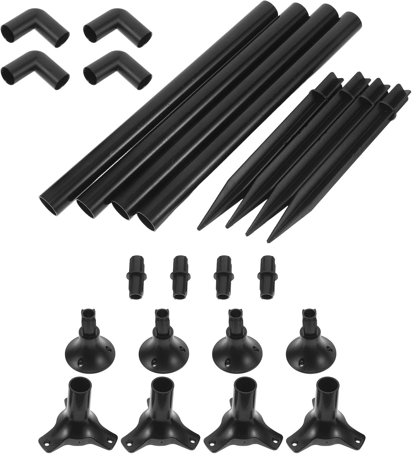 4 Sets Solar Light Ground Stakes Abs Thickened Base Connectors
