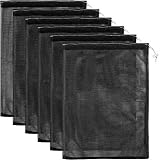 Frienda 6 Pieces Mesh Stuff Sack, 11 x 15 Inch Durable Nylon Mesh Drawstring Laundry Bag for Rinsing
