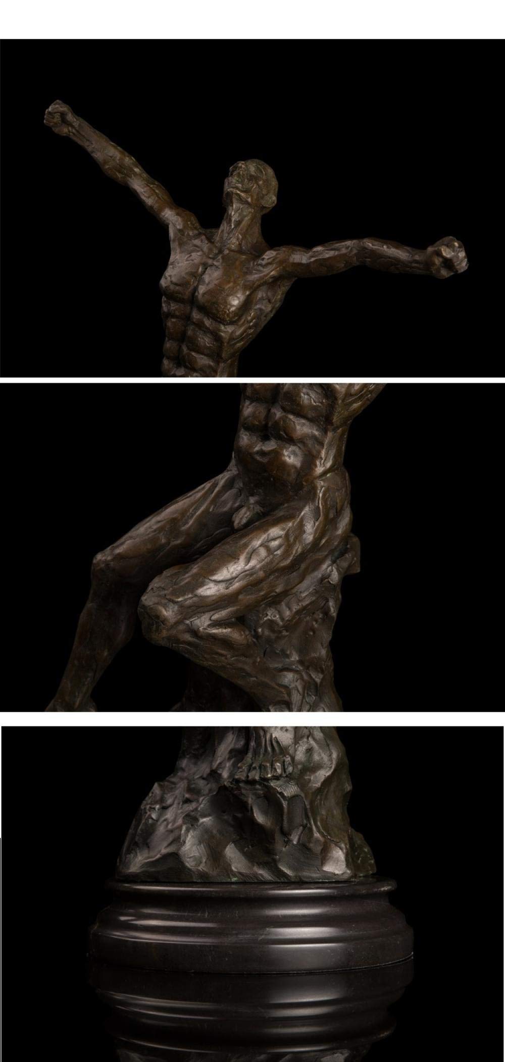 Amazon.co.jp: 頭の彫刻像 ブロンズ彫刻の男の像の図の装飾 : ホーム