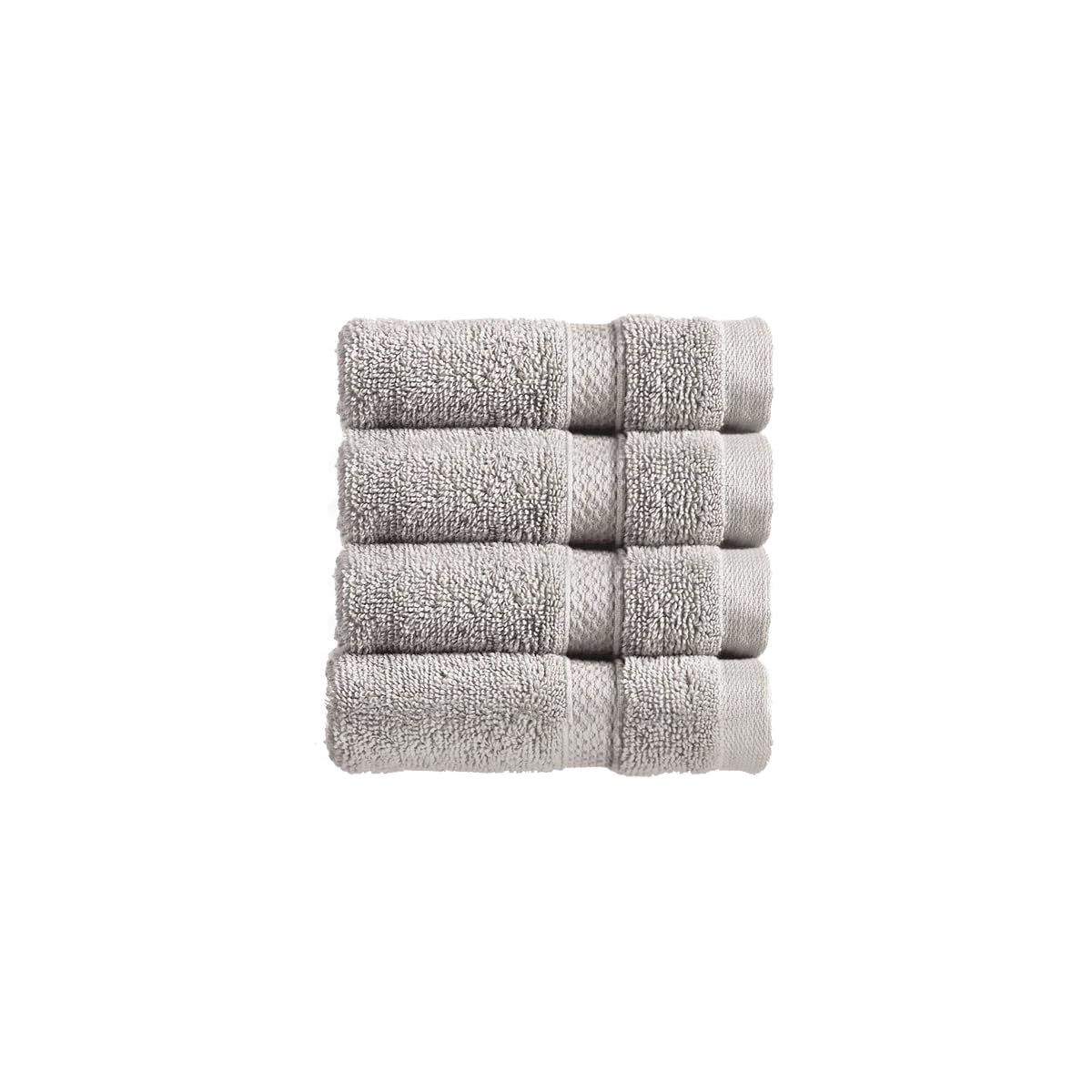 Christy Chroma Bath Towels | Set of 2 | Highly Absorbent Heavyweight 675GSM | Bold and Bright | Soft Velvety Smooth Bathroom Shower Towels | 100% Cotton | Sustainably Made | White — view 124