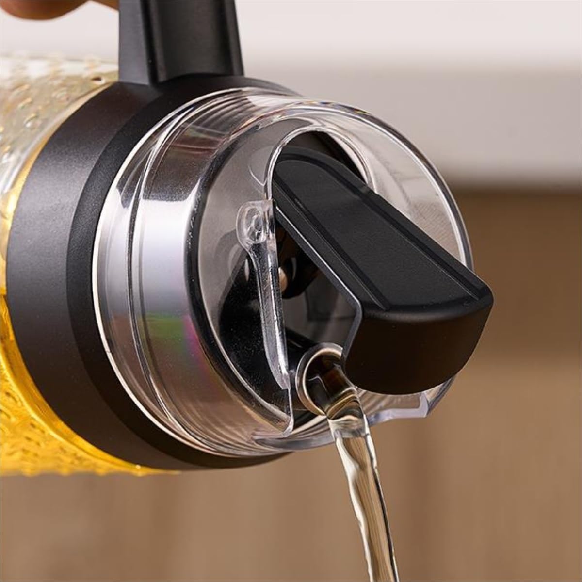 Juego de 2 dispensadores de aceite, versátiles botellas de salsa de soja y vinagre para condimentos de cocina, recipientes a prueba de fugas de fácil llenado para cocinar y aderezar ensaladas