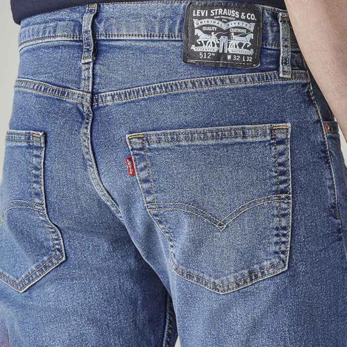 Image of Levi's Men's 512 Dark Indigo Slim Tapered Fit Mid Rise Jeans
