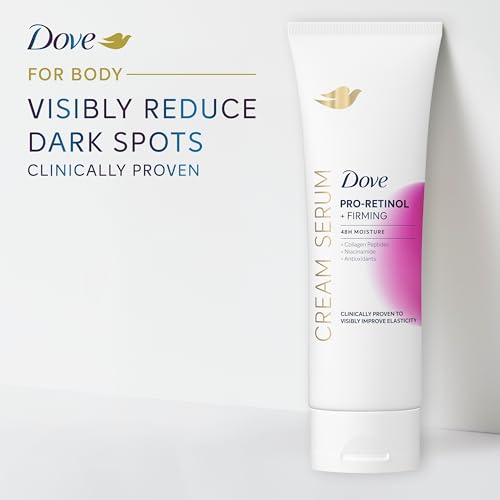 Unilever Dove Cream Serum Pro-Retinol + Firming for Elasticity and Firmness, with Collagen Peptides, Niacinamide and Antioxidants Lotion, 8 oz