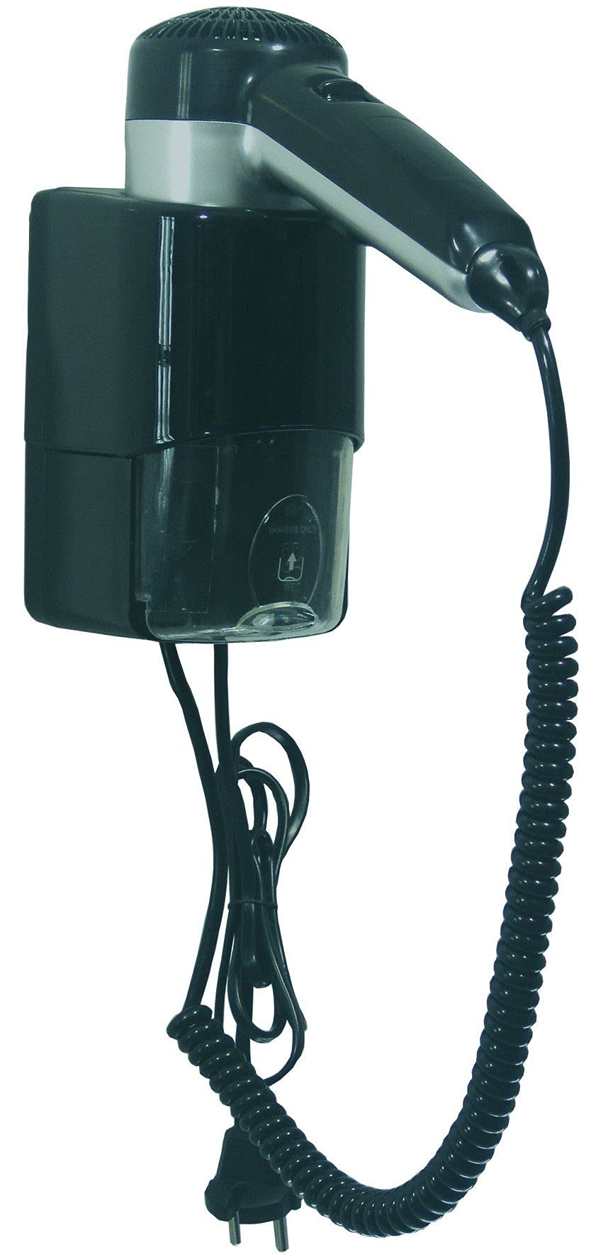 Medic linics sc0030cs – Asciugacapelli da parete in plastica con handgerät 1200 Watt, colore: nero