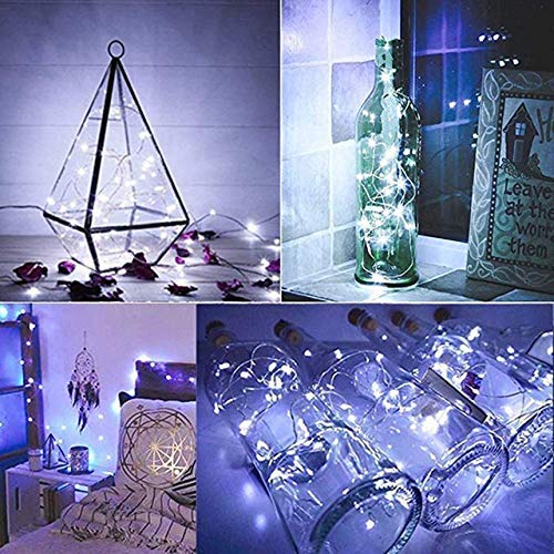 Outdoor solar ights Solar Mason Jar Garden Lights 10Pcs Cork Shaped Lights LED Downlights Night Light Starry Light Wine Bottle Lamp For Party Decor Bottle Lights (Emitting Color, White, Wattag.