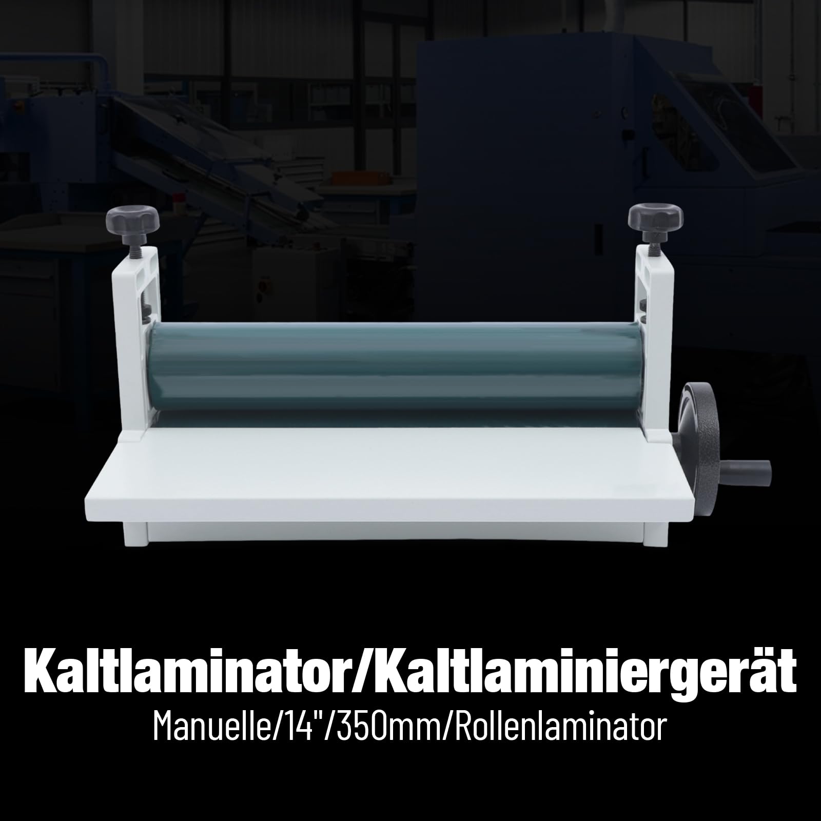 Plastificatrice manuale a freddo, 35 cm, plastificatrice senza preriscaldamento, per foto, poster e documenti, ideale per scuola, ufficio e casa (autoportante e senza montaggio)
