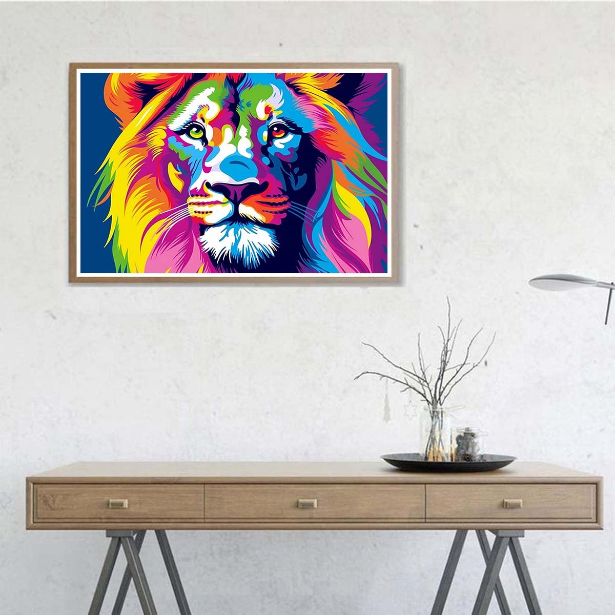 Ginfonr - 5D Diamond Painting Kit Dragon Ice Fire Beast, 2 Pezzi Da 30x40 Cm, Con Tela E Strass Rotondi, Decorazione Parete