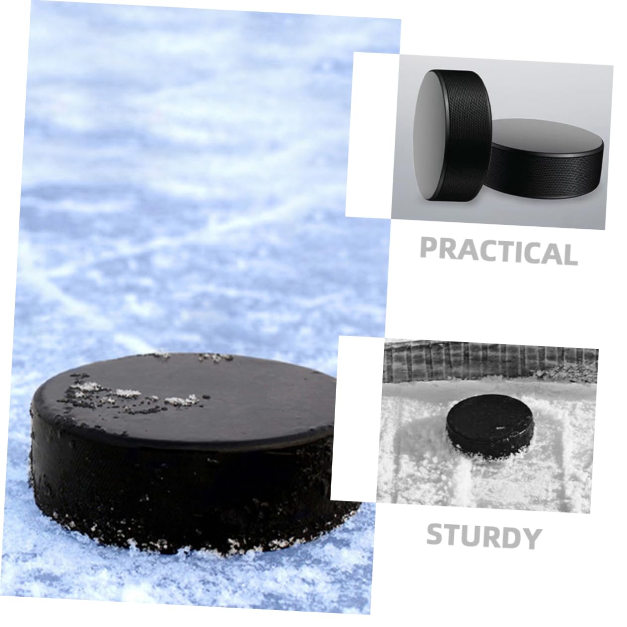 Toyvian Palets De Hockey en Mousse Haute Résistance À l'usure Palets De Hockey Lestés Bâtons De Hockey en Mousse Palets D'Entraînement Palets De Hockey De Rue Palets