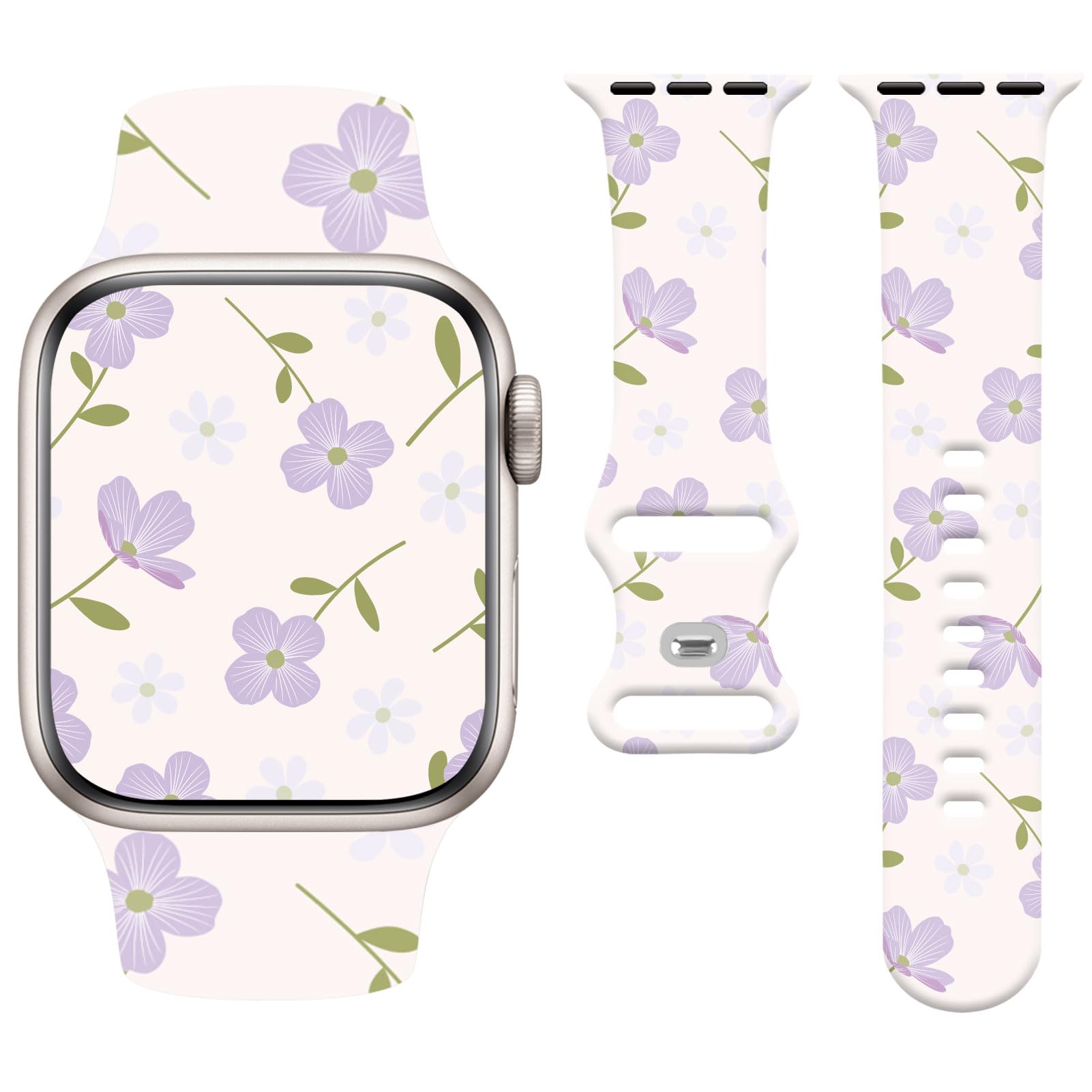 Watbro Bowknot Watch Band Compatible with Apple Watch 38mm 40mm 41mm 42mm 44mm 45mm 49mm Women Men,Soft Silicone Cute Sport Strap Design for Apple