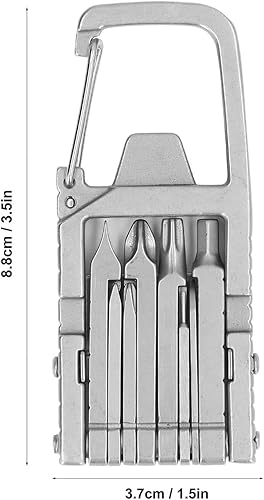 Miniatura 3 de Mini herramienta multiherramienta 12 en 1, multiherramienta portátil para llavero, alicates de punta de aguja, abrebotellas, llavero