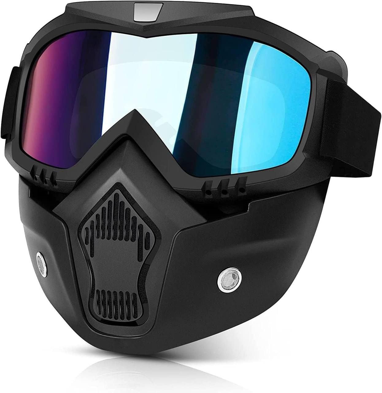 TPU Goggle Mask Anti Scratch UV Protective Open Face & Eyewear Windproof Dirt Shield Adjustable Strap Soft Foam Padded Detachable for Cycling Bike Off Road Racing Riding Unisex-image-38