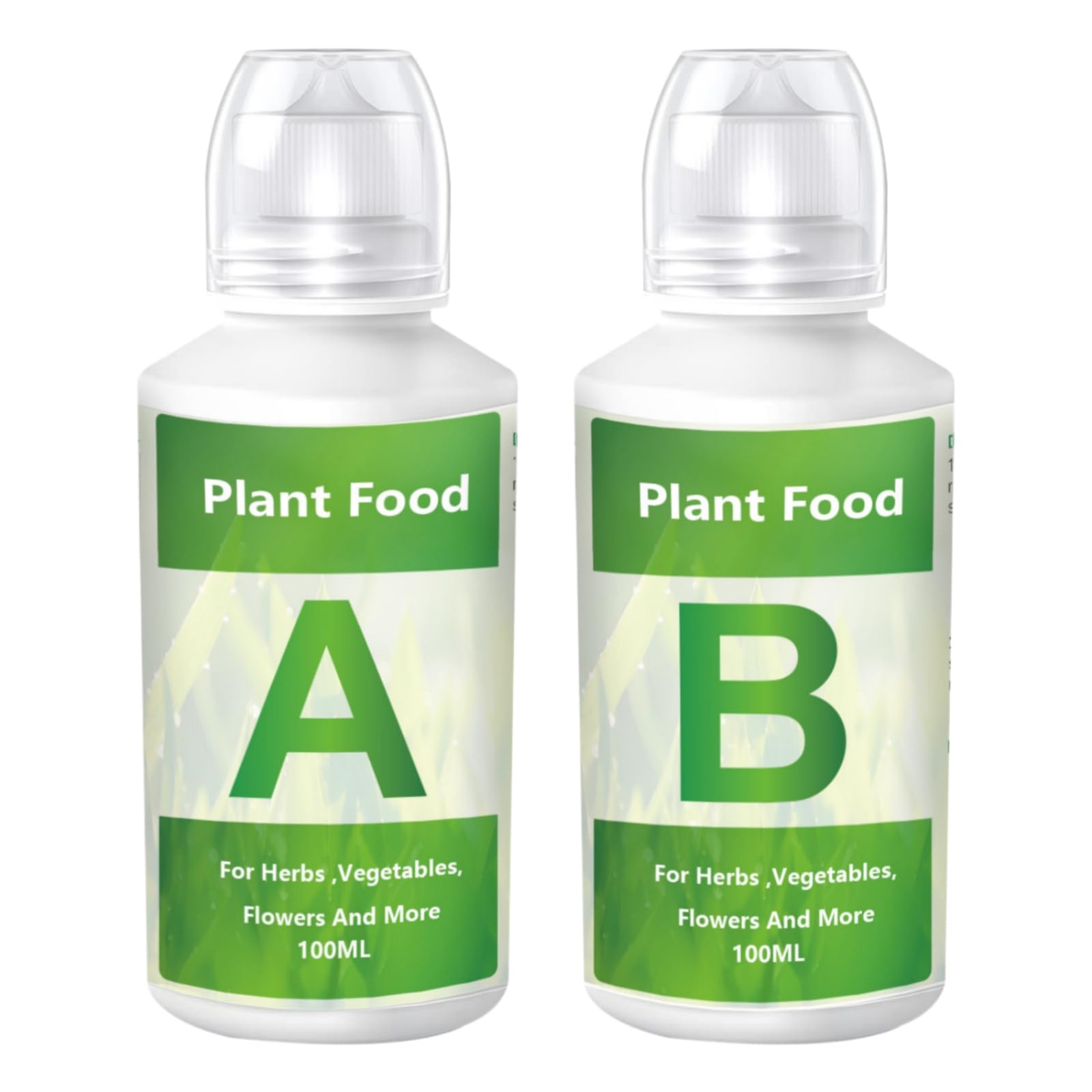 Hydroponic Liquid Plant Food A & B Nutrients,Liquid Fertilizer for Indoor Plants & Hydroponic Growing System,House Plant Food,Bonsai Fertilizer,Vegetable Growing Nutrients,Hydroponic Plant Food