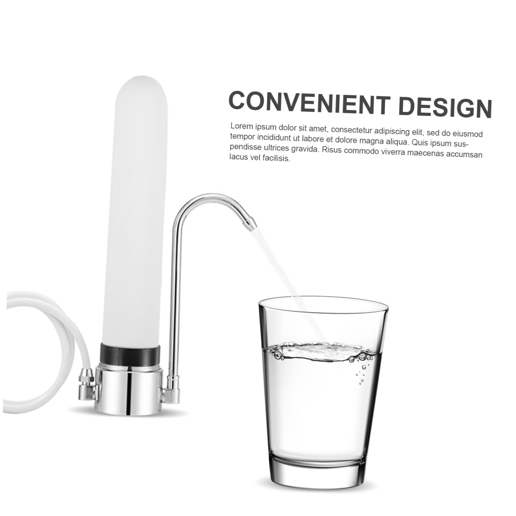 LIFKOME Filtro Cerámico Filtros de Encimera Instalación Conveniente de Repuesto para Agua Potable Compatible Paquete de 2 Unidades Color Beige