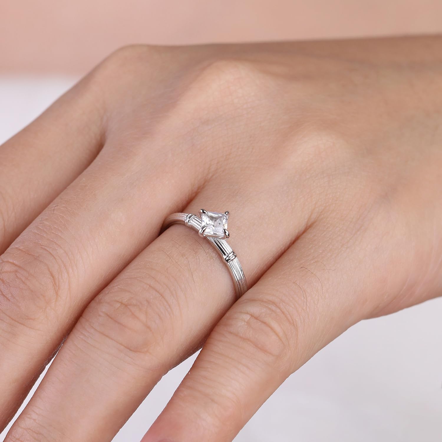Meissa Anelli Nuziali Per Donna/Uomo 2 Pezzi Anelli Di Promessa In Argento Sterling Regolabili Anelli Di Fidanzamento In Argento Con Zirconia Cubica Anelli Coordinati Di Coppia Per Sposa