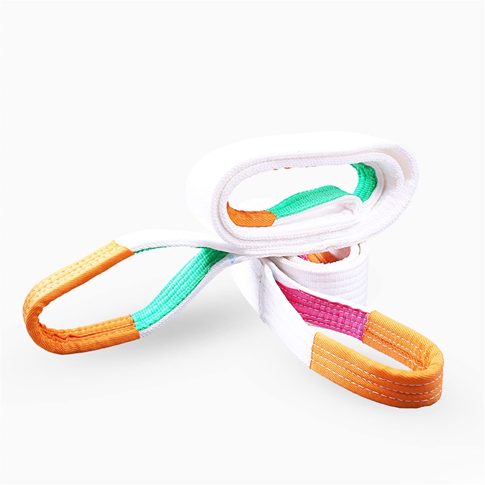 Engine Hoist, 3T White Flat Lifting Webbing Sling Industrial High Strength Cargo Hoisting Belt Tape Fabric Strap(10M)