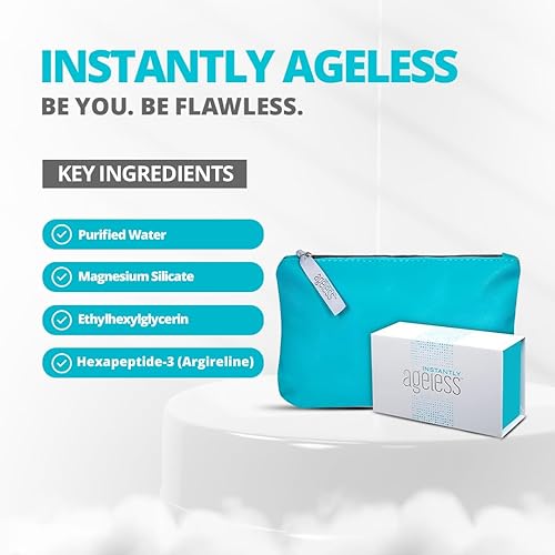 Miniatura 3 de Instantly Ageless Jeunesse - Juego de 25 frascos con bolsa de maquillaje para el cuidado de la piel Free Quest con bolsa de maquillaje de tamaño