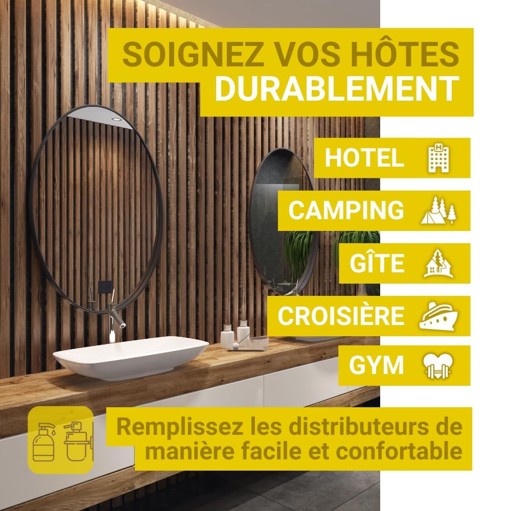 Gel & Shampooing GOLD | 2 bidons x 5L | Hôtel, B&B, Gîte Rural, Gym