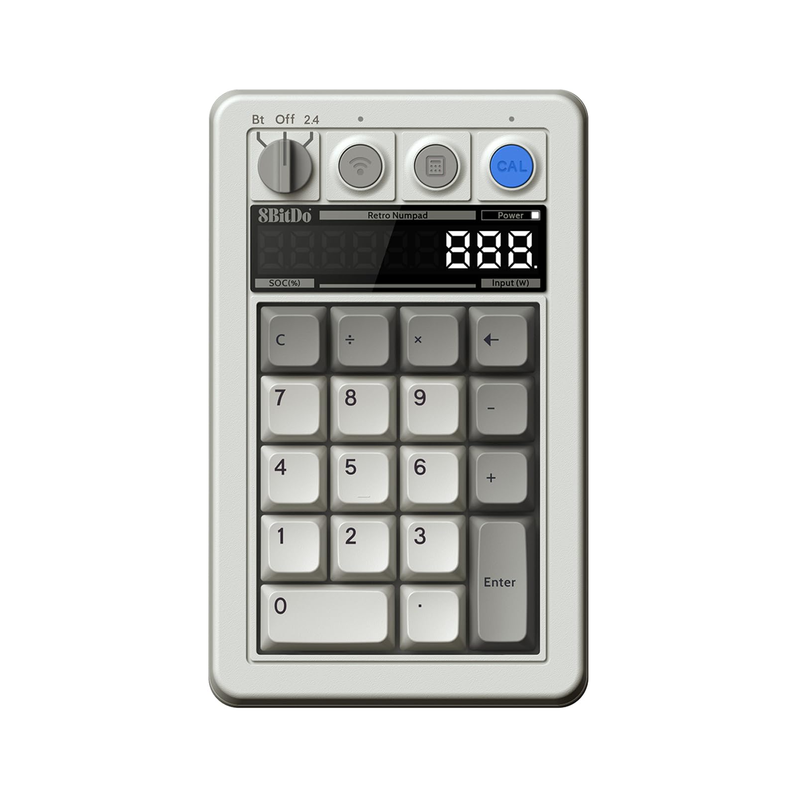 8bitdo Retro 18 Mechanical 2-in-1 PC Numpad and Calculator, Bluetooth/2.4G/Wired for Windows and Android - M Edition