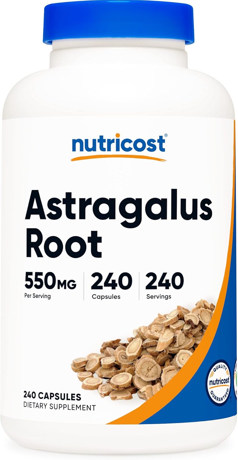 Nutricost Astragalus Capsules 550mg, 240 Vegetarian Capsules NonGMO and Gluten Free Buy