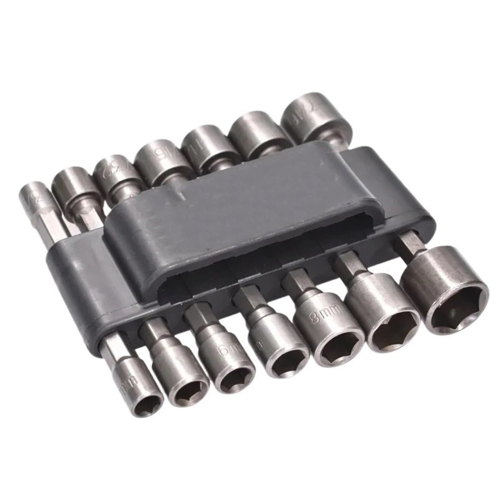 KAUWYEHD 9/14Pcs 5mm-12mm Hex Sockets Sleeve Nozzles Nut Set Screwdriver Kit Steel Socket Bits Wrenches Socket Wrench Set(14pcs)