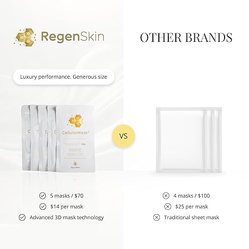 Miniatura 3 de Máscara hidratante celular, máscara antienvejecedora de la cara y de la hoja del cuello para la piel senstivite, máscaras hialurónicas faciales,