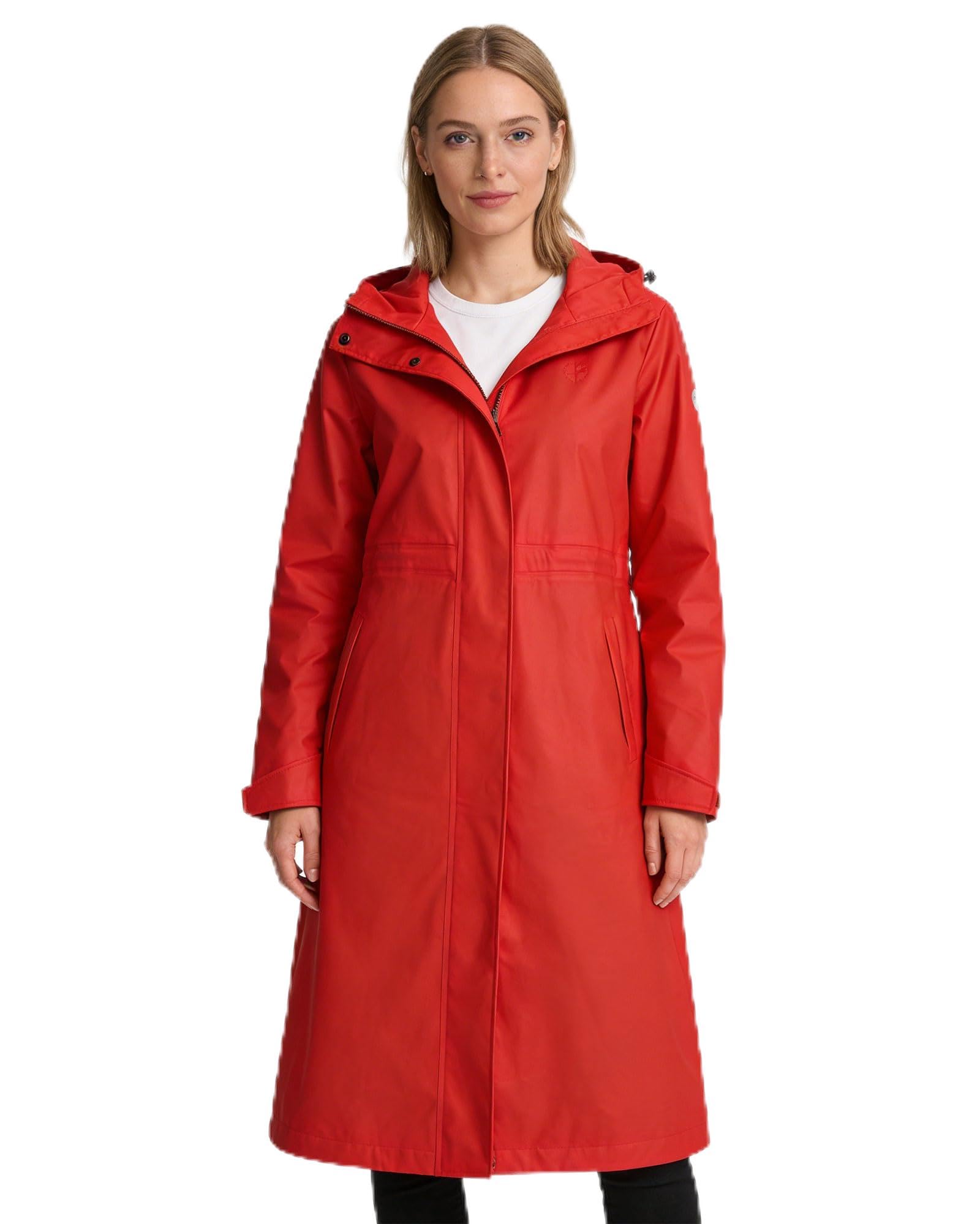 Peter Patter Regenmantel Damen wasserdicht lang, Regenjacke für Damen atmungsaktiv, Friesennerz mit Innenfutter, Übergangsjacke Herbst winddicht, Regenparka für Fahhrad & Outdoor