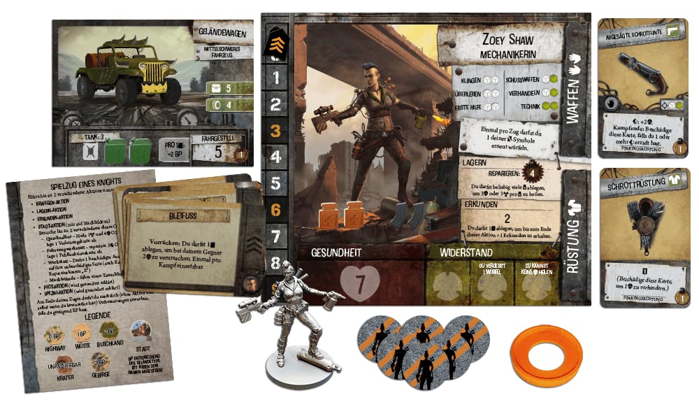 Waste Knights (2nd Ed.) - Galakta - Tedesco - Gioco di sopravvivenza - per 1-4 persone - a partire dai 14 anni